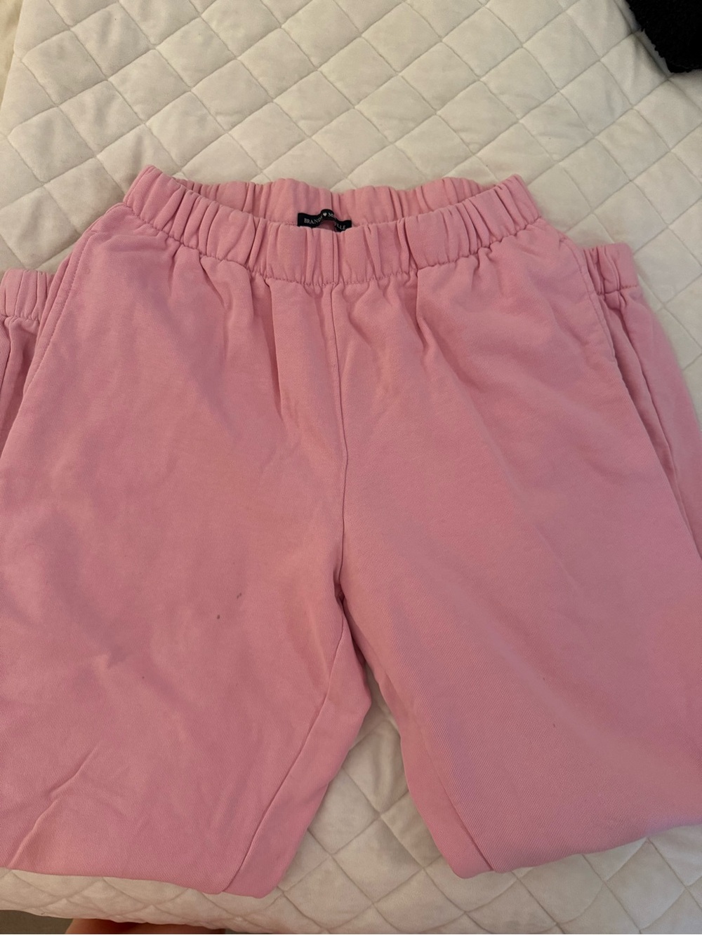 Brandy Melville Pink Elastic Waist Lounge Shorts